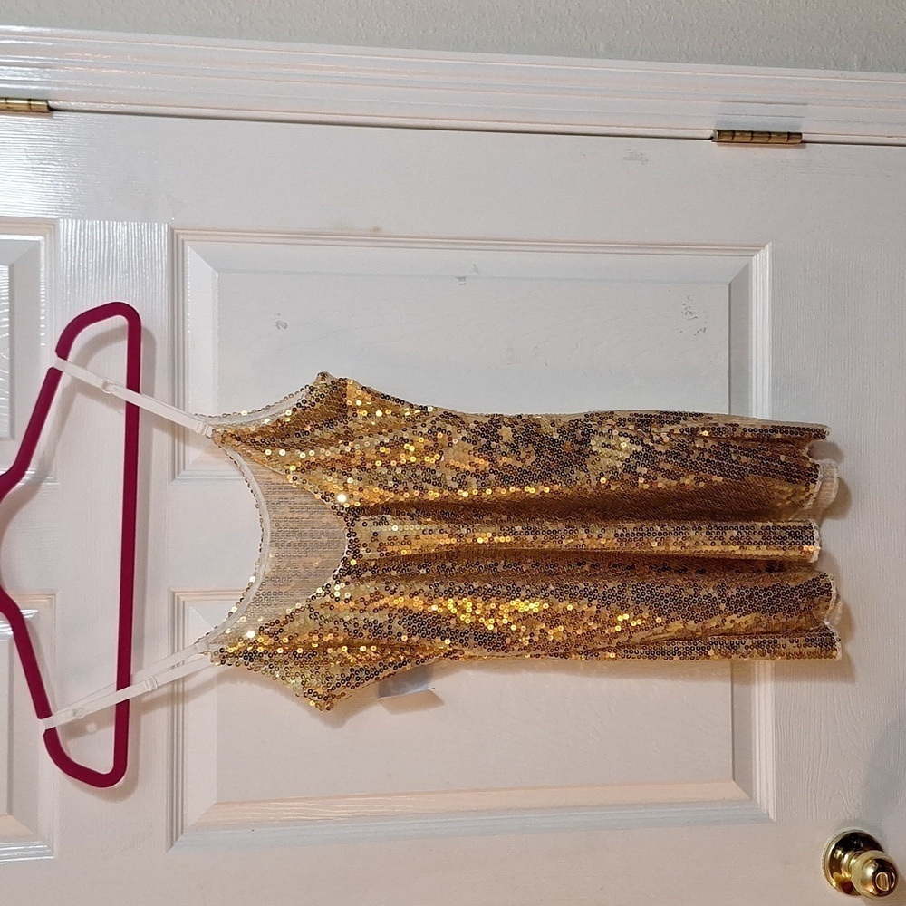 Intimately Free People Gold Sequin Holiday Dress SZ.XS-TP ✨ - Picture 6 of 16